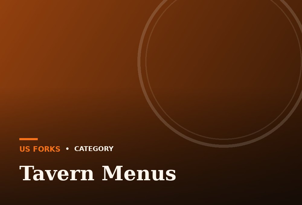 Tavern Menus