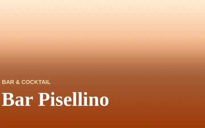 Bar Pisellino Menu With Prices