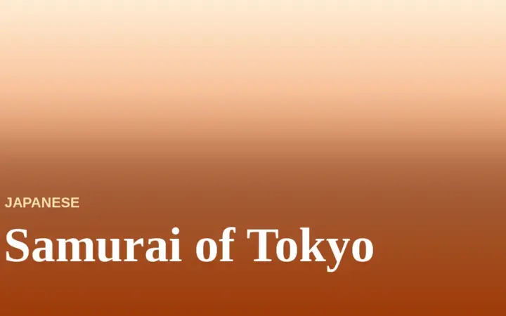 Samurai of Tokyo Menu With Prices