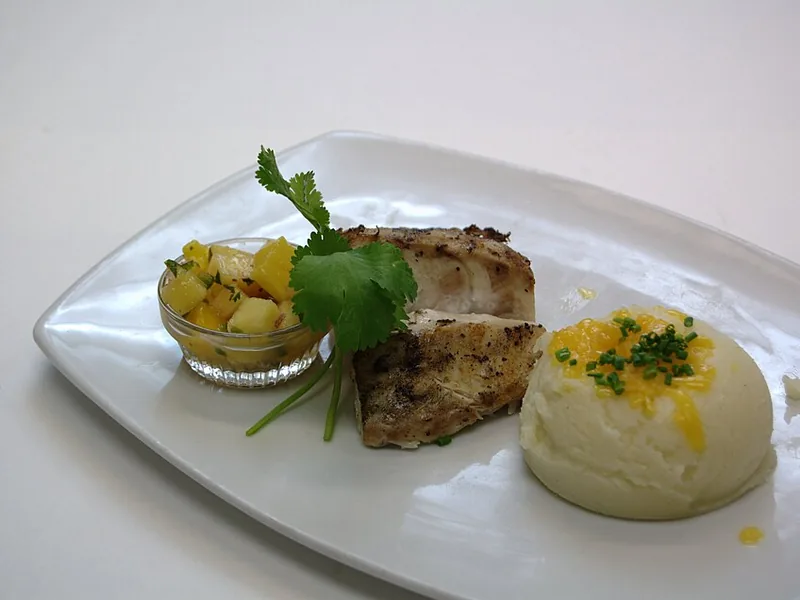 Grilled mahi-mahi fillet