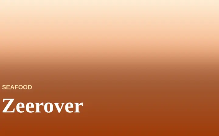 Zeerover Menu With Prices